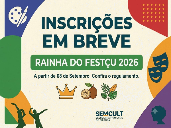 Inscrições para o concurso Rainha do FESTÇU 2026 começam na próxima semana em Serra do Navio